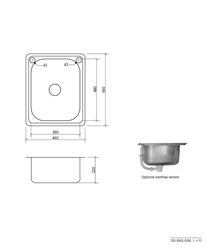 SEIMA Acero 006 Stainless Steel Laundry Sink, 35 Litre