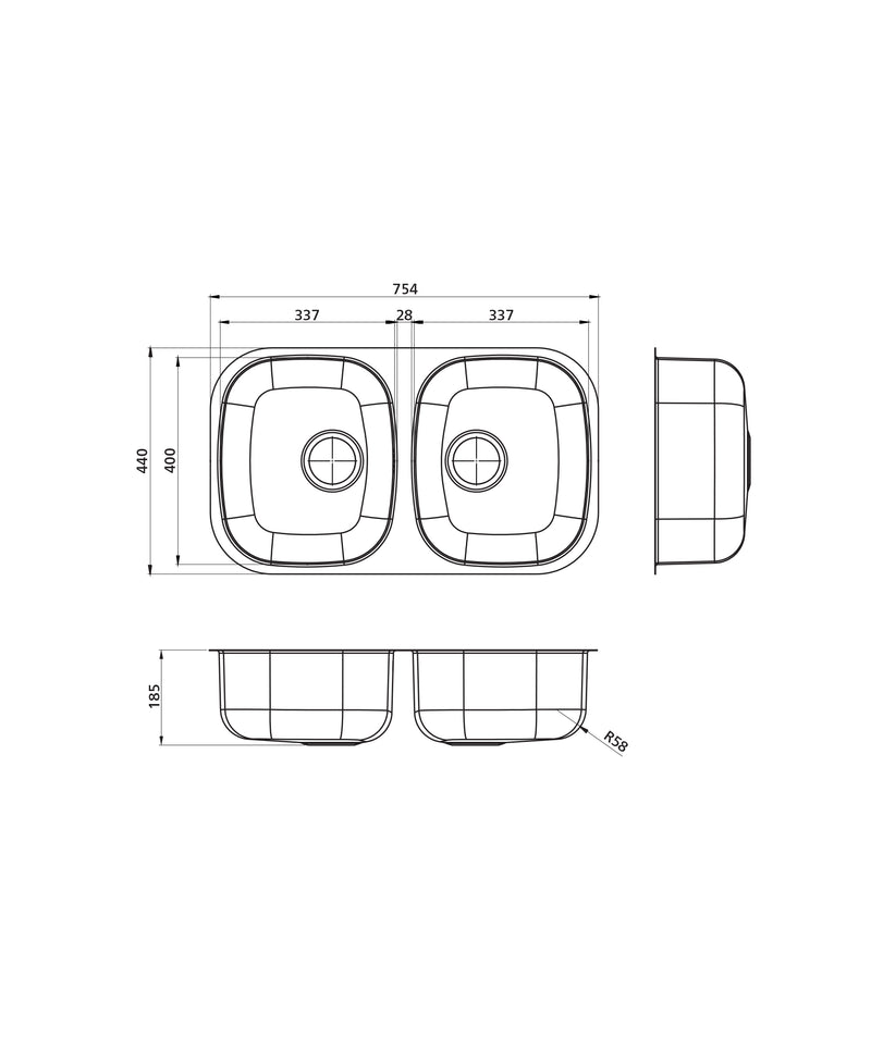 SEIMA Acero 754 Stainless Steel Sink