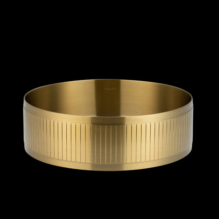 Alia Global Textured Stainless Steel Round Basin – Modern Bathroom Sink