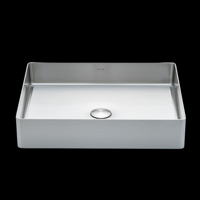Alia Global Stainless Steel Rectangular Basin – Modern Bathroom Sink