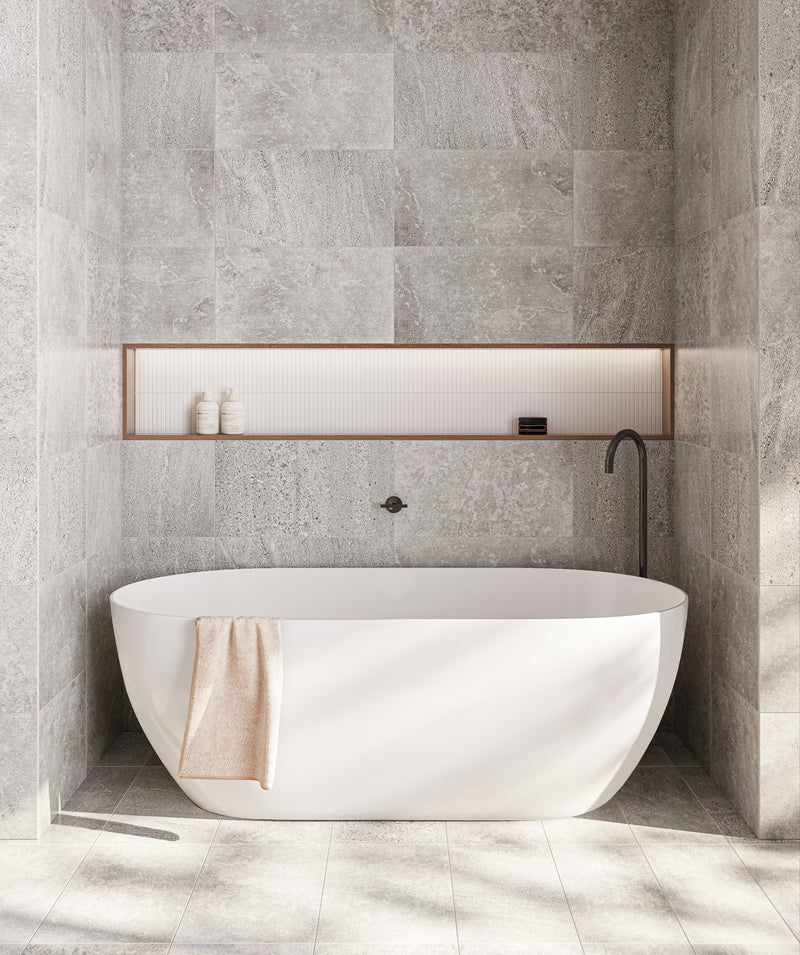 SEIMA Arko 120 - White Gloss - 2 Sizes Freestanding Bath, Optional Overflow