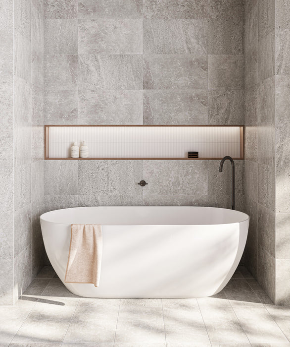 Arko 120 - White Gloss - 2 Sizes Freestanding Bath, Optional Overflow
