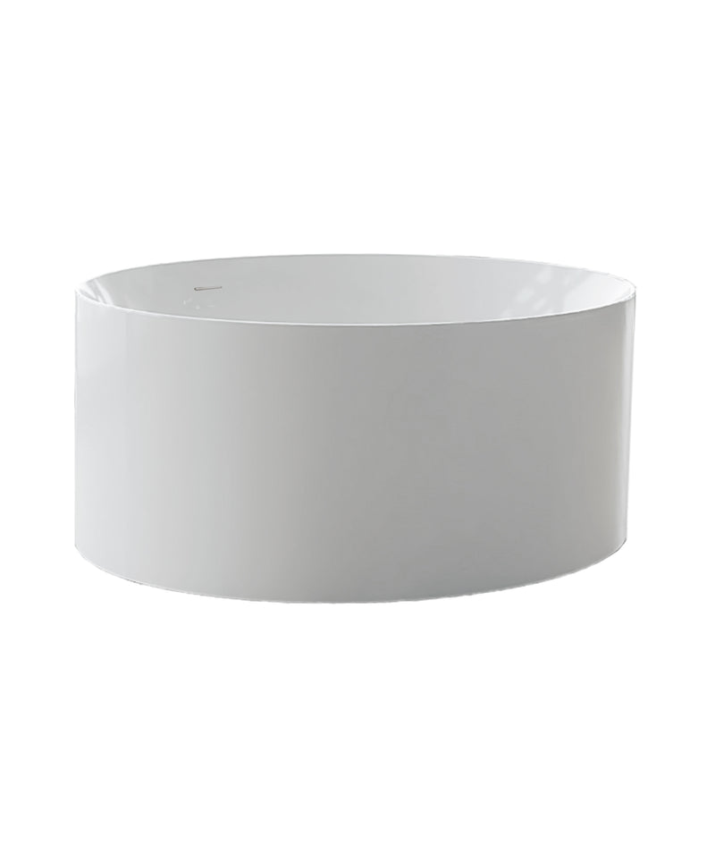 SEIMA Arko 130 - White Matte - 1300 Round Round Freestanding Bath, Integrated Overflow
