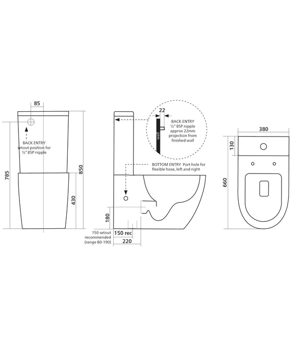 SEIMA Arko Wall Faced - White Gloss - Choice of Seats Clean Flush, Nanoglaze, Easy Care Height