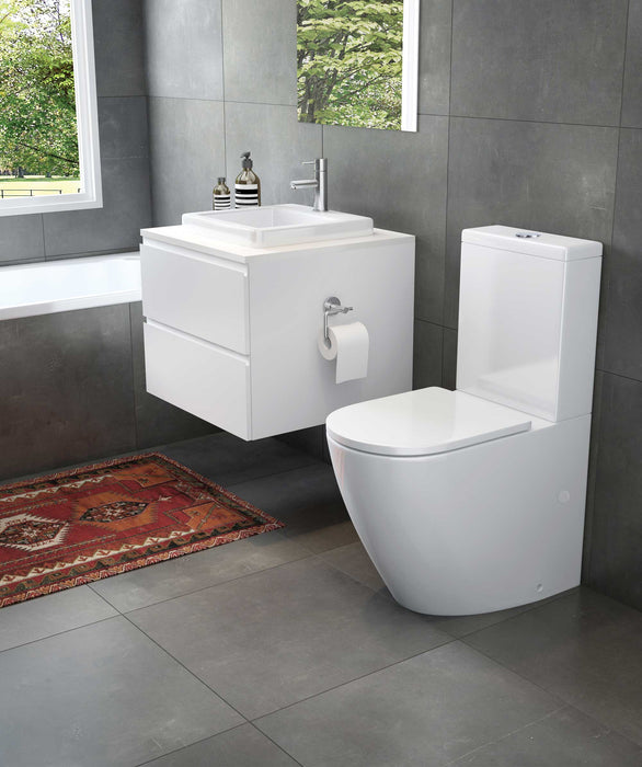 SEIMA Arko Wall Faced - White Gloss - Choice of Seats Clean Flush, Nanoglaze, Easy Care Height