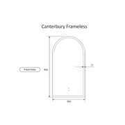 Aulic Canterbury Arch Frameless diagram