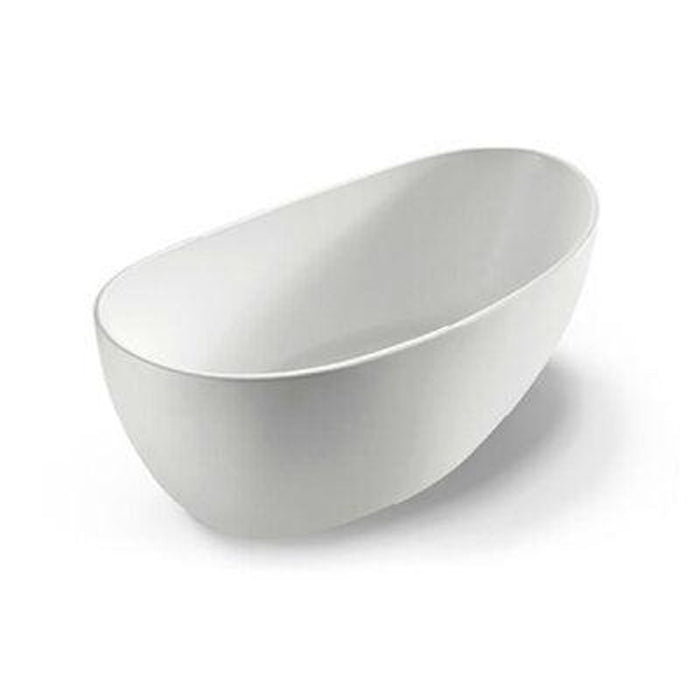 Gubbio Freestanding Acrylic Bath Tub Boat Shape Gloss White 1500MM