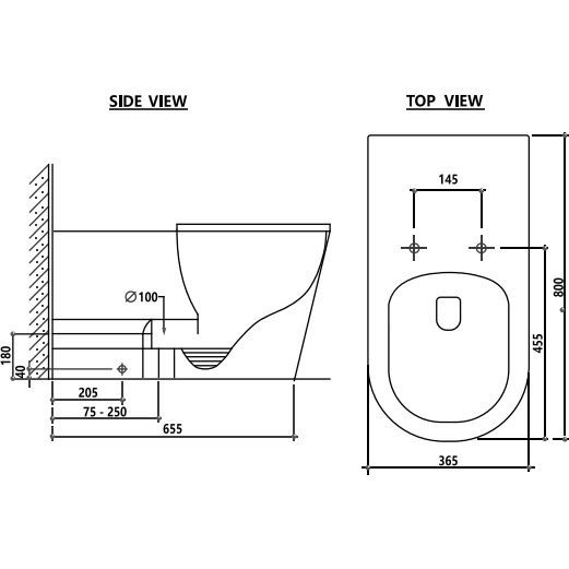 Zumi Cara Care Rimless Wall Faced Floor Pan