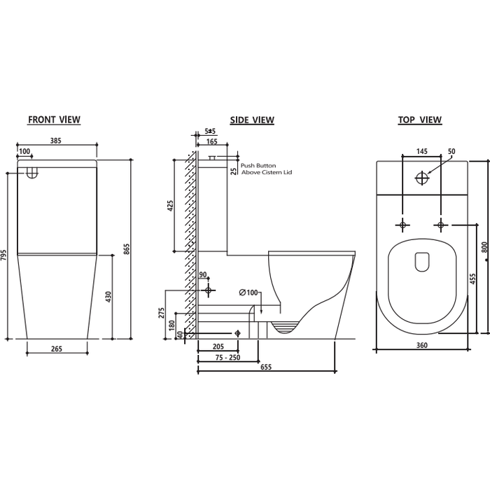 Cara Care Wall Faced Toilet Suite