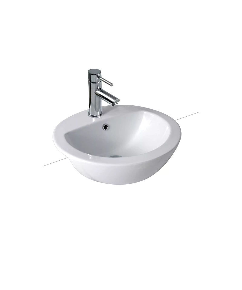 SEIMA Chios 205 Ceramic Semi-recessed Basin, Oval