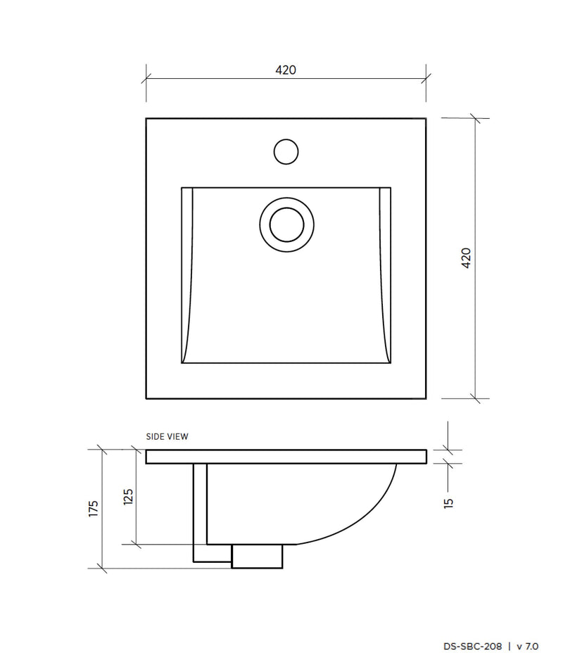 SEIMA CHIOS 208 Basin Inset White OF1T