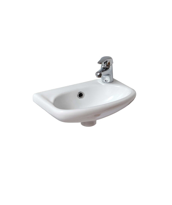 SEIMA Chios 512 Ceramic Wall Basin, D-shaped