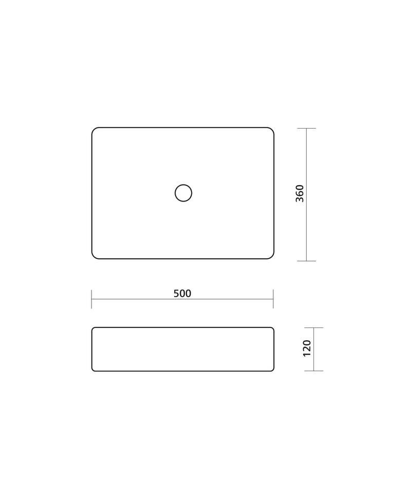 SEIMA Cleo 501 - White Matte & White Gloss Ceramic Above Counter Basin, Super-Ellipse