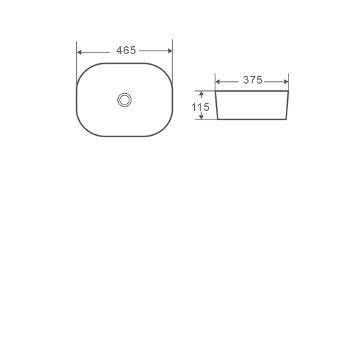 Azzura Evie Series 465 Above Counter Basin