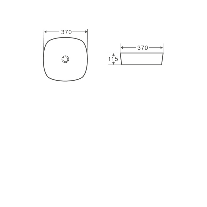 Azzura Evie Series 370 Above Counter Basin