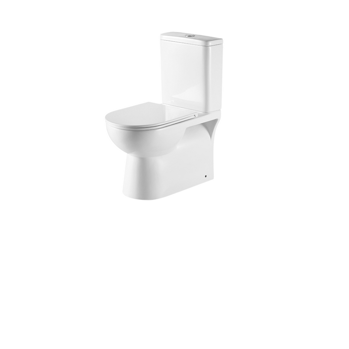 Azzura Wave Wall Faced Rimless Dual Flush Toilet Suite