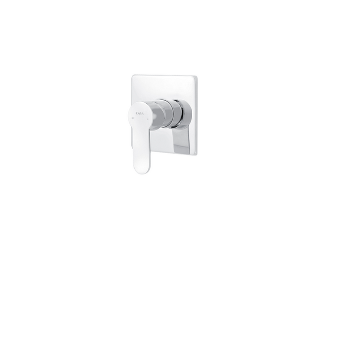 Azzura Isis Square Bath Or Shower Mixer - Bright Chrome