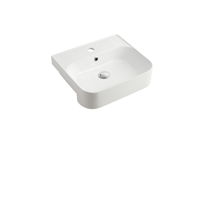 Azzura Vivo Series 460mm Square Slim Semi Recessed Basin