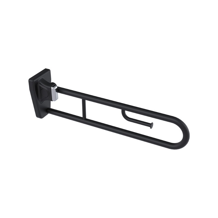 Conserv Tiltlock® 850mm Grab Rail With Fixed Toilet Paper Holder