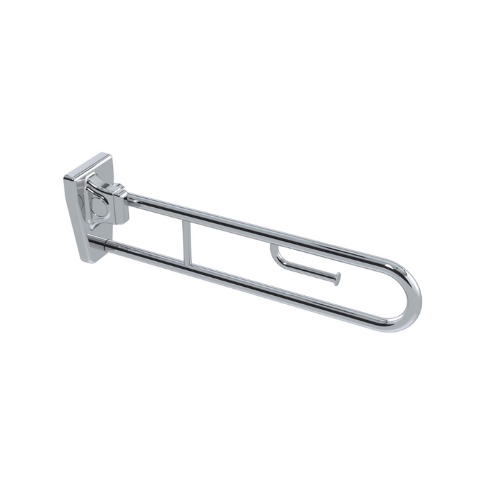 Conserv Tiltlock® 850mm Grab Rail With Fixed Toilet Paper Holder