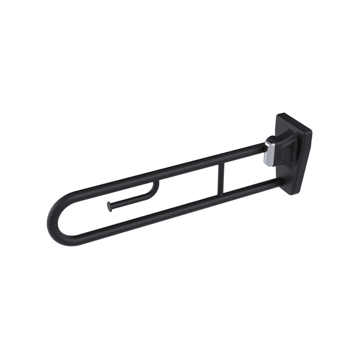 Conserv Tiltlock® 850mm Grab Rail With Fixed Toilet Paper Holder