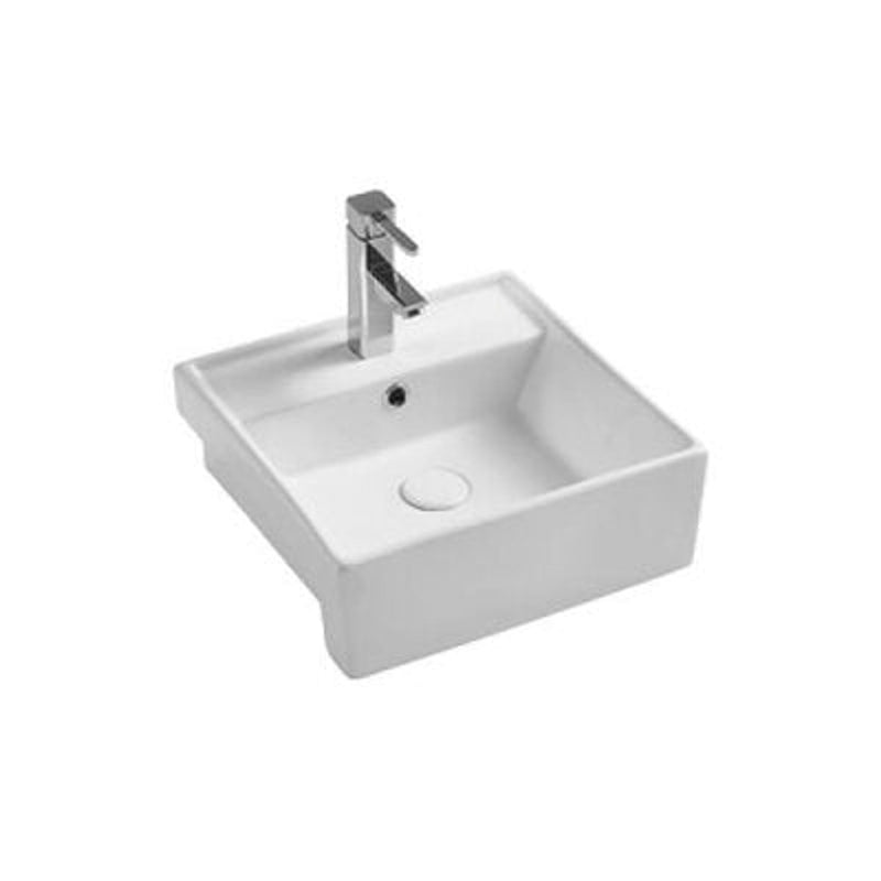 BNK Naga APB-04400-WH Semi Recessed Basin Gloss White