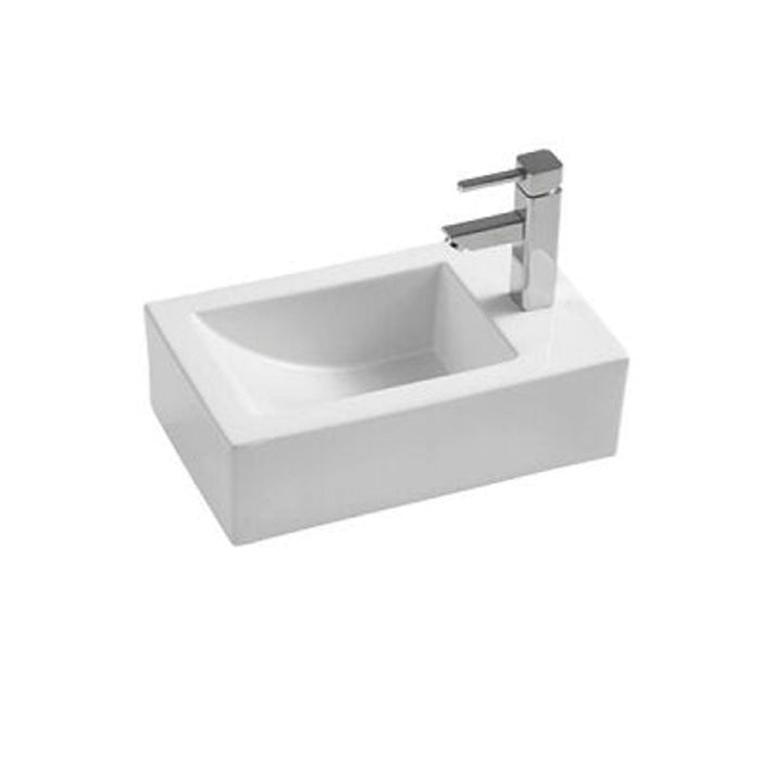 BNK NAGA APB-04465-WH Wall Hung Basin Gloss White