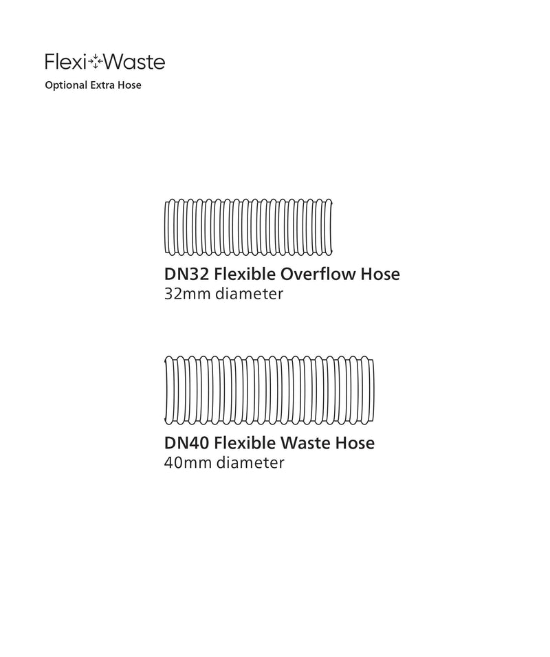SEIMA Flexible hose lengths - for FlexiWaste kits Optional extra DN40 and DN32 hose lengths