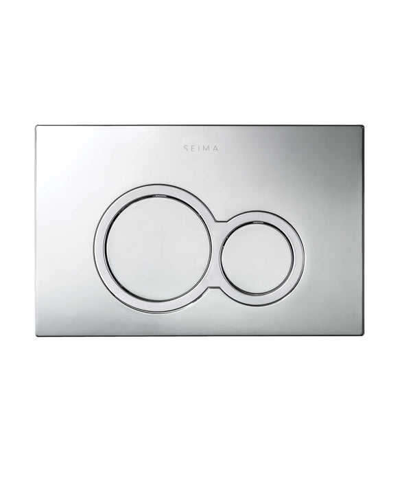 SEIMA Flush Plate - 100 Series - Chrome, Satin Silver Metallic, White Gloss, Black Matte