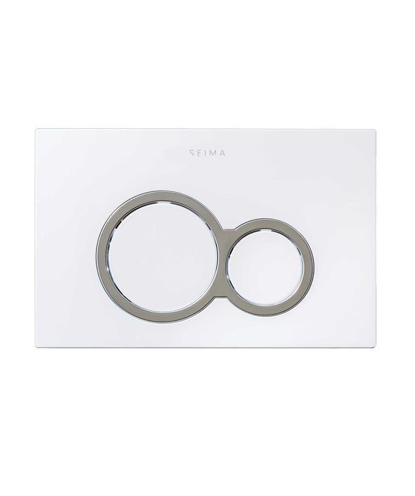 SEIMA Flush Plate - 100 Series - Chrome, Satin Silver Metallic, White Gloss, Black Matte