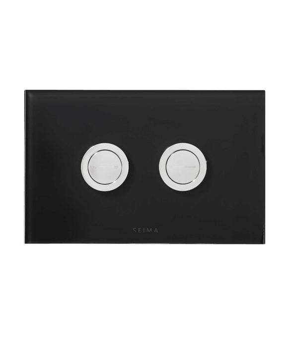 SEIMA Flush Plate - 200 Series Brushed Stainless Steel, Chrome, White Glass, Black Glass