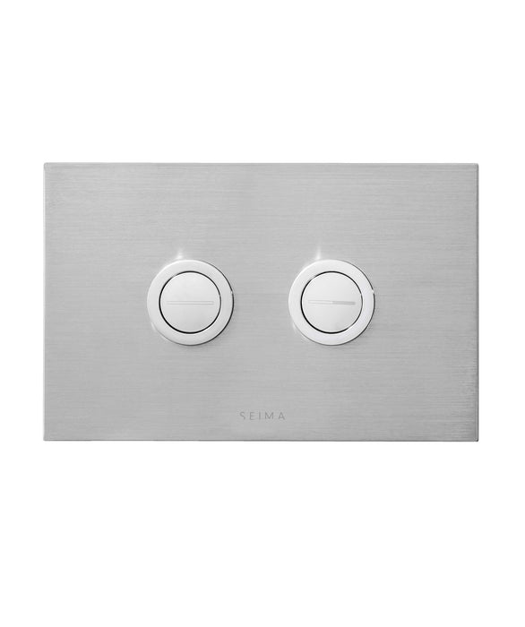 SEIMA Flush Plate - 200 Series Brushed Stainless Steel, Chrome, White Glass, Black Glass