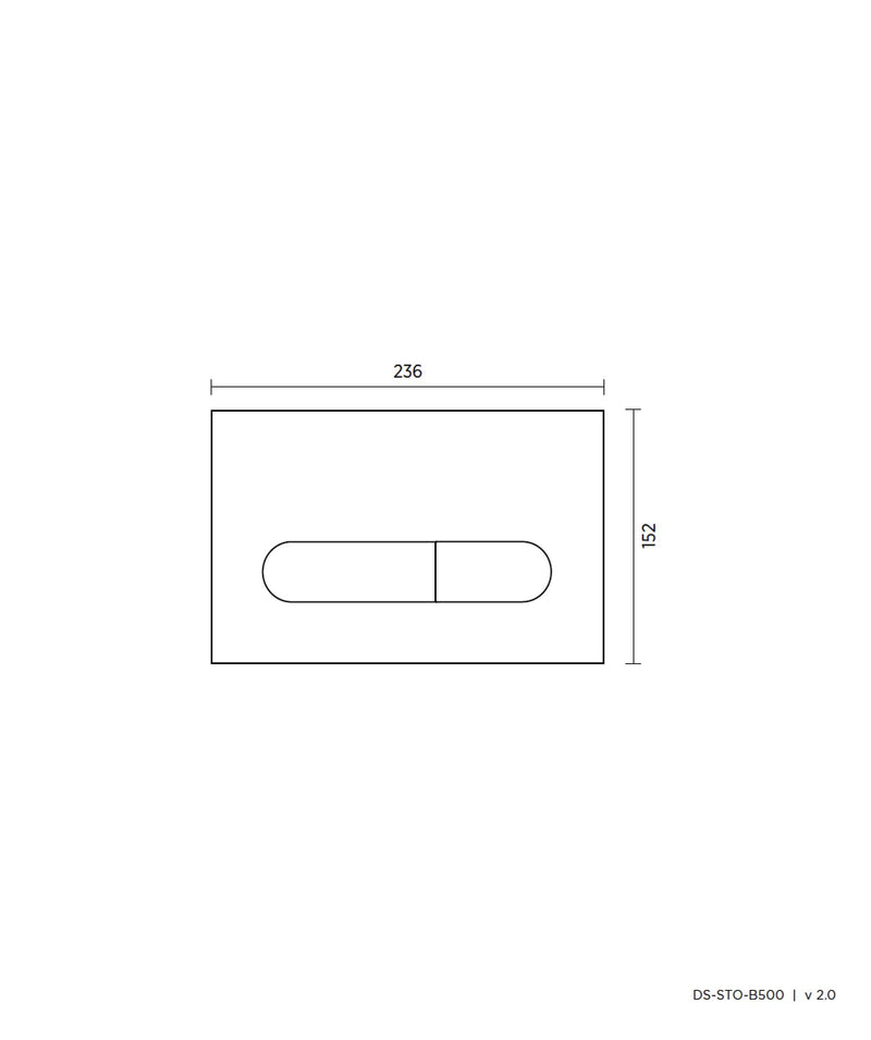 SEIMA Flush Plate - 500 Series (Chrome, Black matte, White matte, Brushed Nickel, Brushed Gold, Gunmetal)