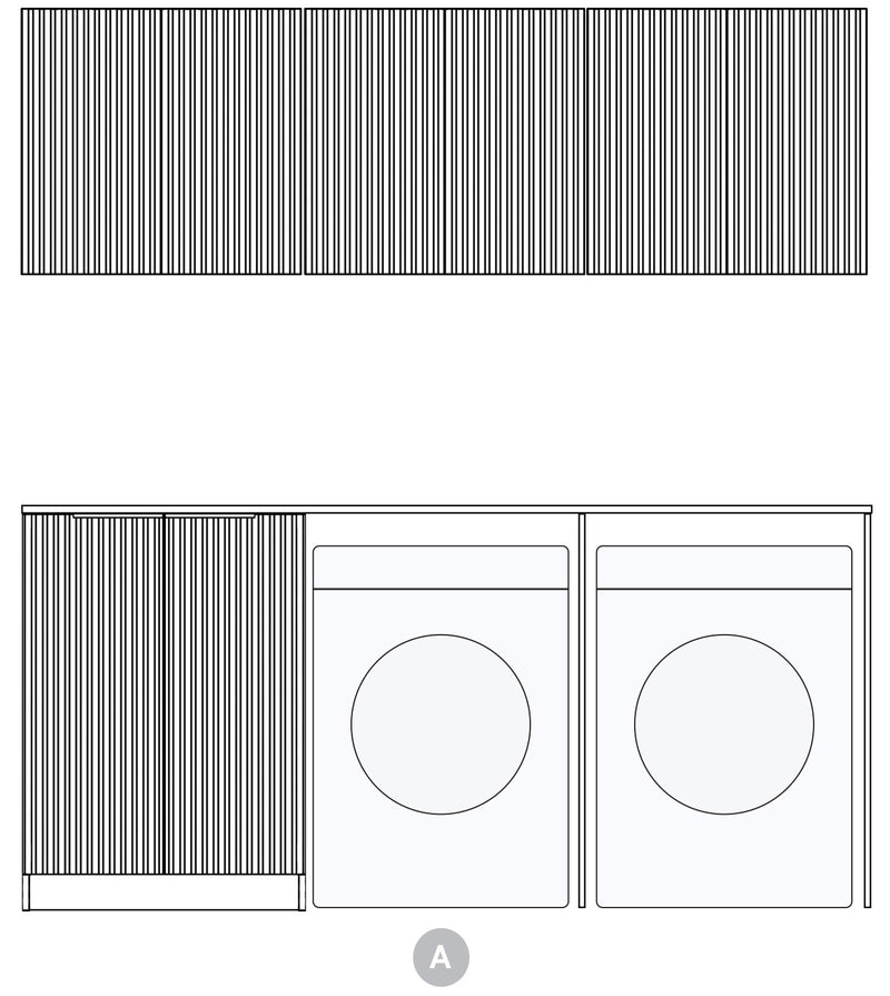 Otti Laundry Kit 1960A Noosa White With Benchtop