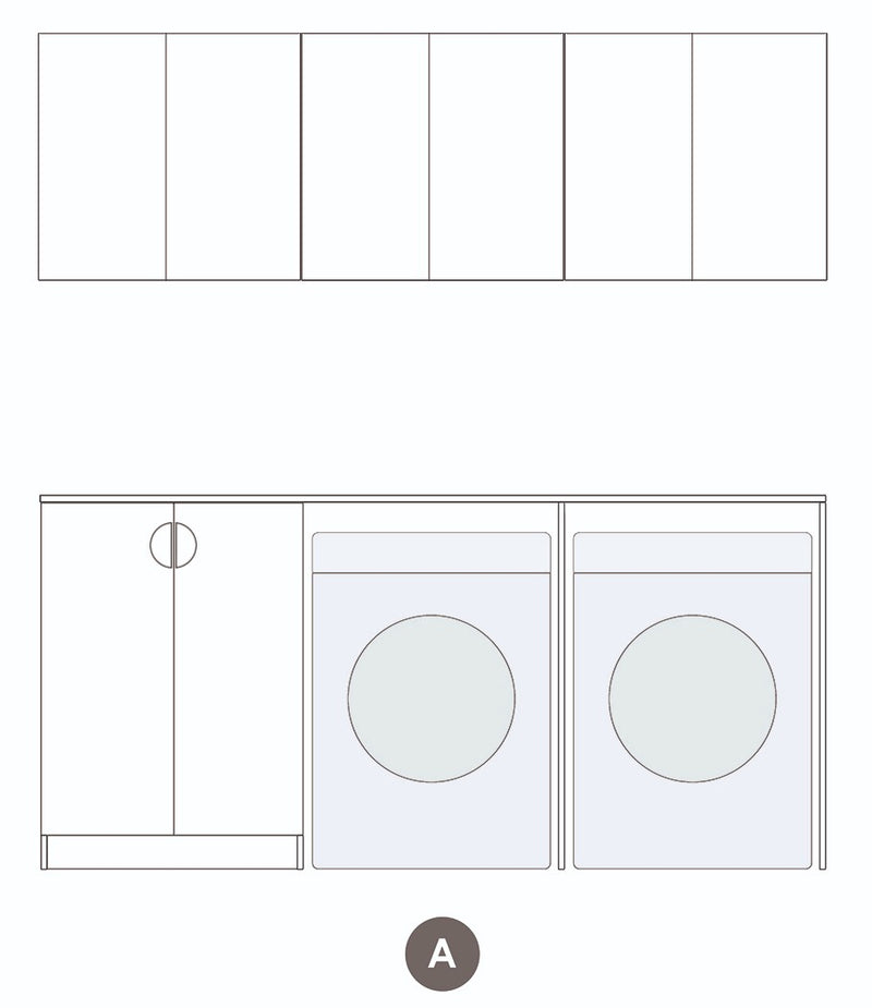 Otti Laundry Kit 1960 Marlo Black With Benchtop
