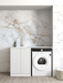 Otti Bondi White Base Laundry Cabinet with 1300mm Stone Top