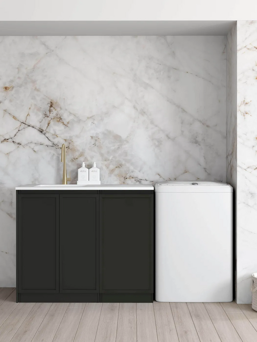 Otti Hampshire White Base Laundry Cabinet with 1060mm Stone Top