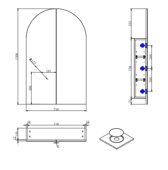 Cassa Design Archied Shaving Cabinet