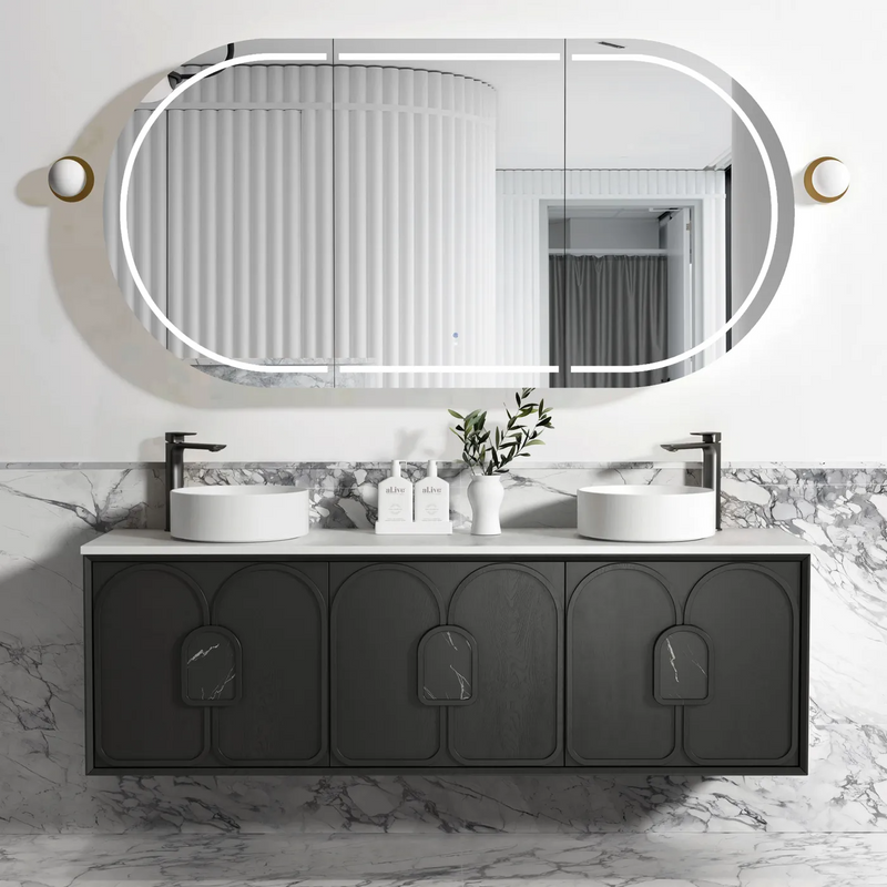 Otti Laguna Mk II Black Oak Wall Hung Vanity