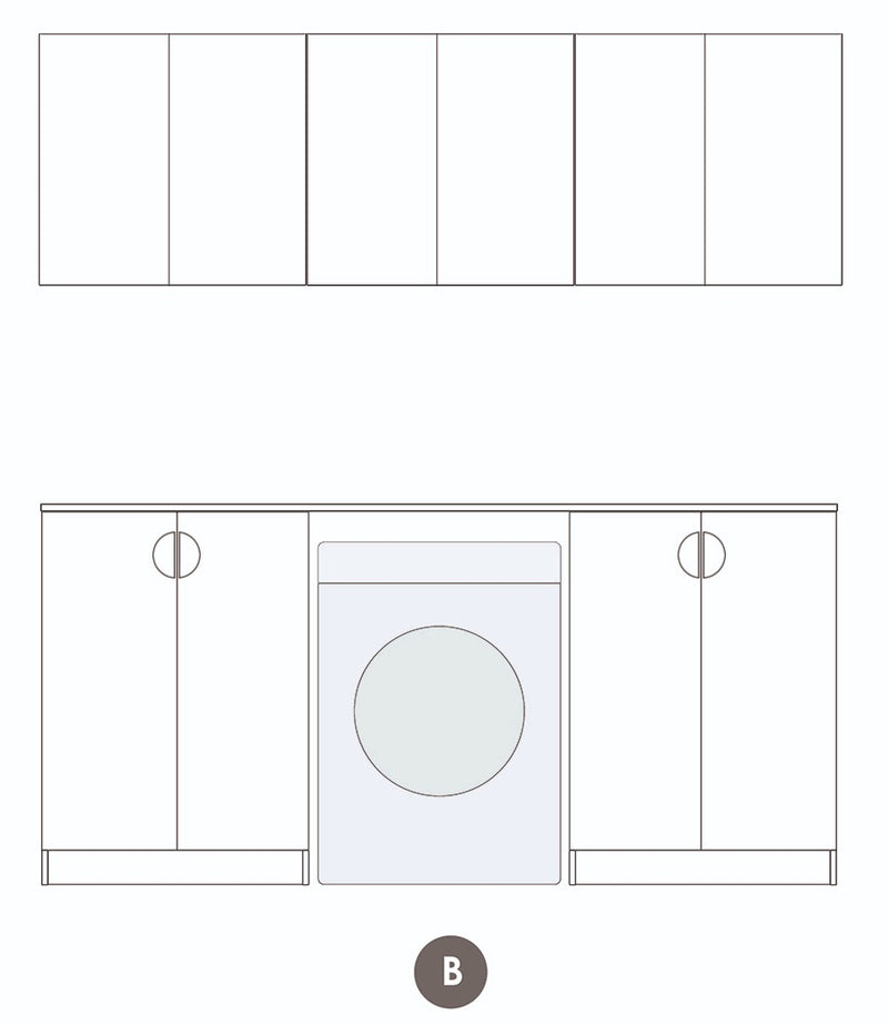 Otti Laundry Kit 1960 Marlo Black With Benchtop