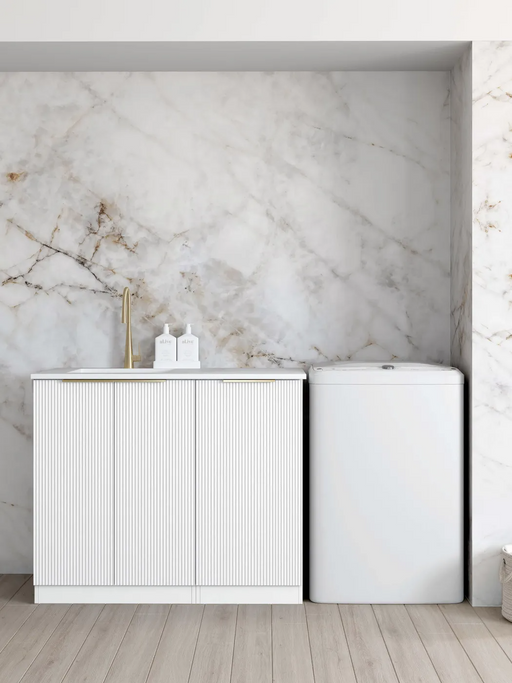 Otti Bondi White Base Laundry Cabinet with 1060mm Stone Top