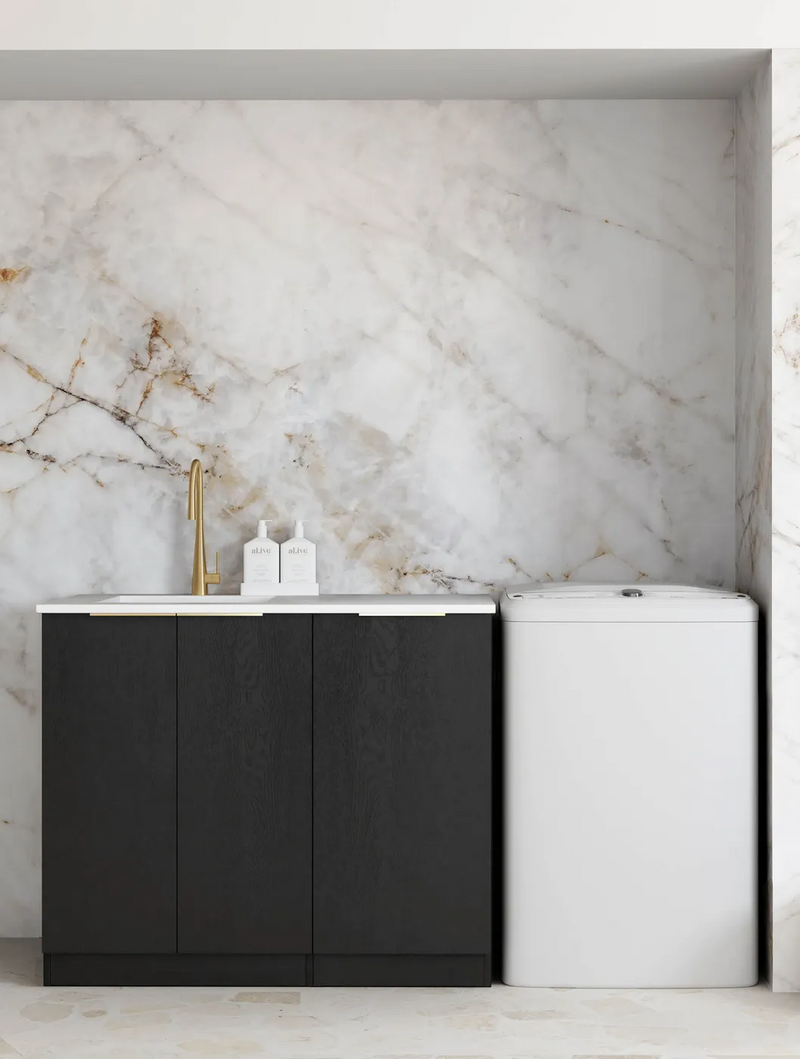 Otti Byron/Bondi Natural Oak Base Laundry Cabinet With 1060mm Benchtop