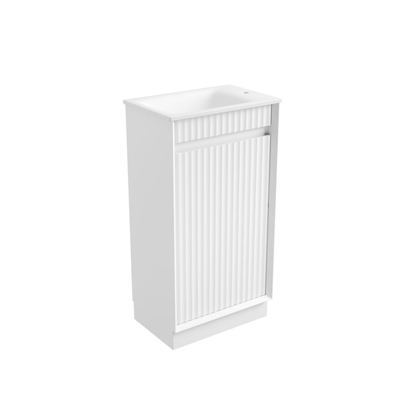 Aulic Mini Ravia Fluted Floor Standing 450mm Vanity
