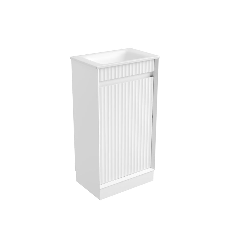Aulic Mini Ravia Fluted Floor Standing 450mm Vanity