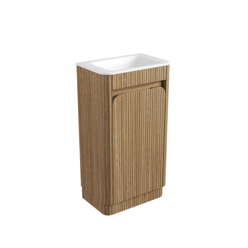 Aulic Mini Hartelle Fluted Floor Standing 470mm Vanity