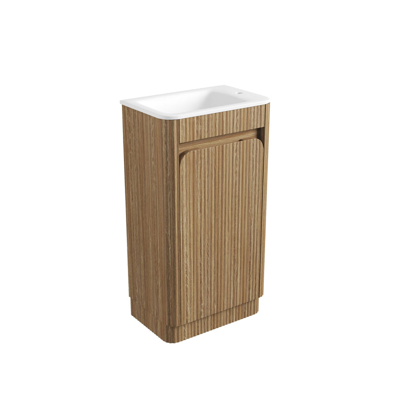 Aulic Mini Hartelle Fluted Floor Standing 470mm Vanity