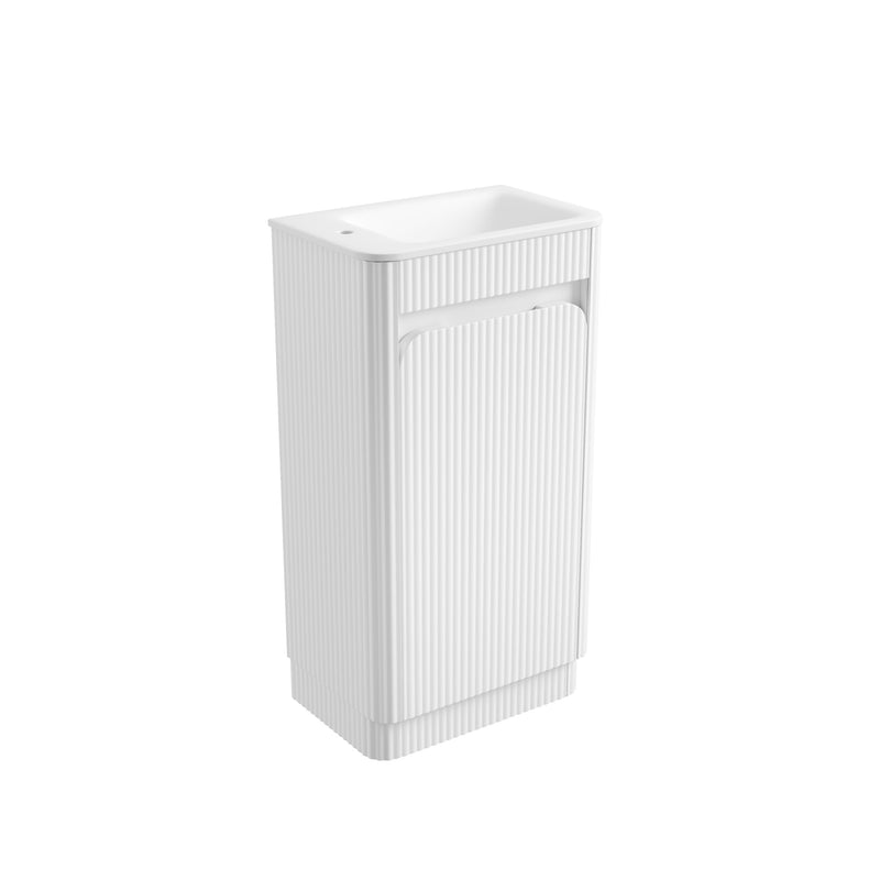 Aulic Mini Hartelle Fluted Floor Standing 470mm Vanity