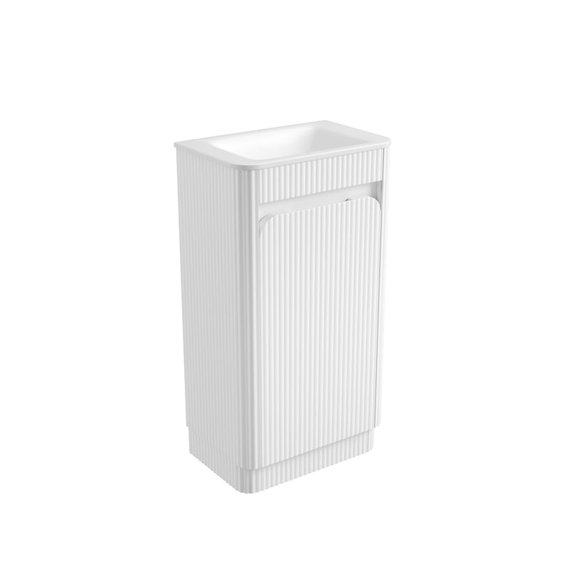 Aulic Mini Hartelle Fluted Floor Standing 470mm Vanity