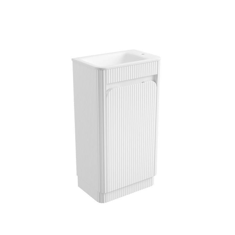 Aulic Mini Hartelle Fluted Floor Standing 470mm Vanity