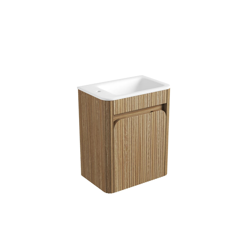 Aulic Mini Hartelle Fluted Wall Hung 470mm Vanity